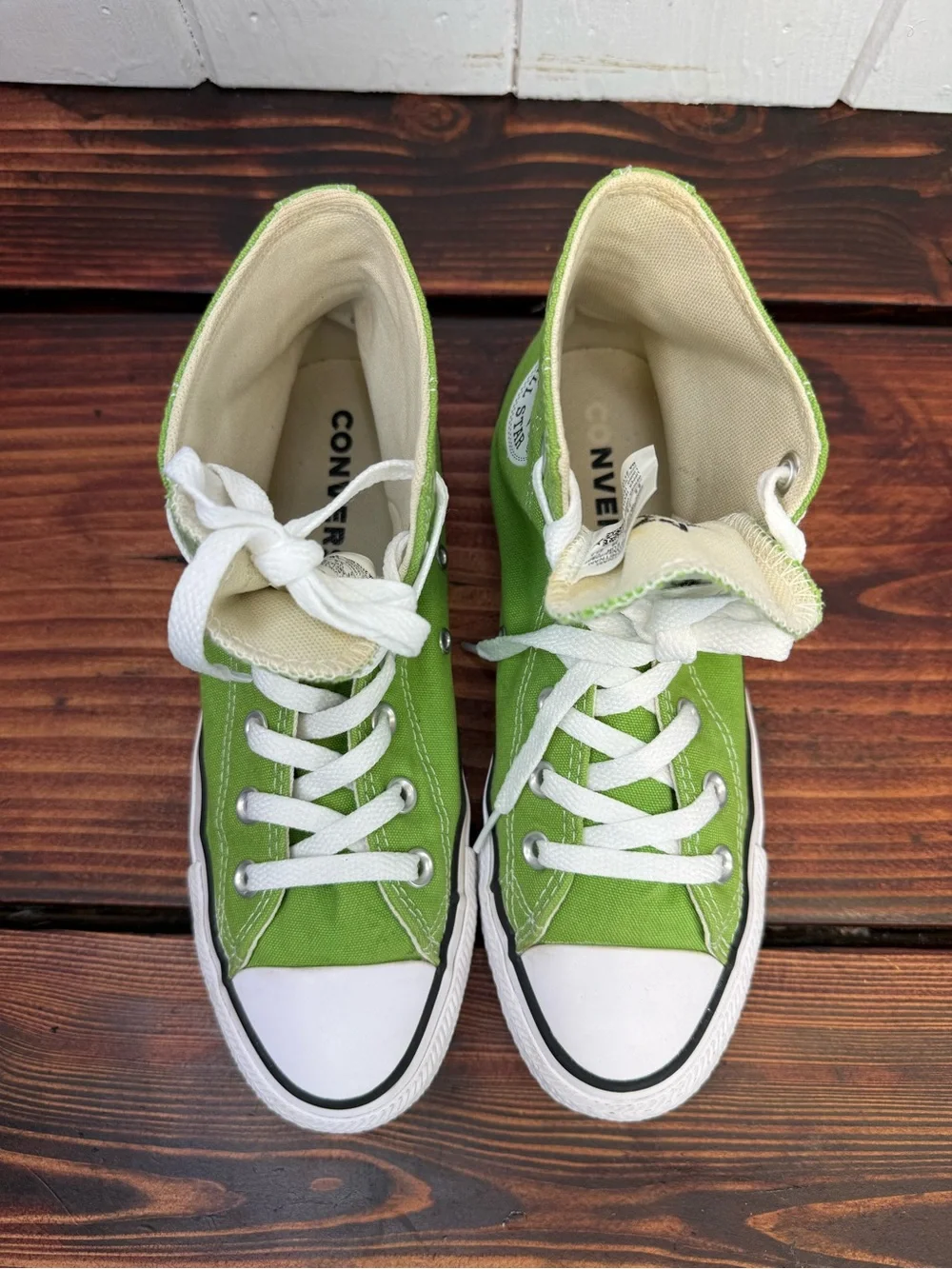 Converse Chuck Taylor All Star High Top – Green Canvas – Women’s 7.5 / Men’s 5.5 - Picture 6 of 8